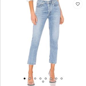 Agolde Riley High Rise Crop in Blur